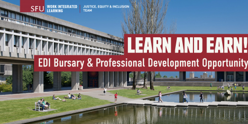 Learn and Earn! EDI Bursary & Professional Development Opportunities. Application deadlines January 5th and January 27th, 2023.