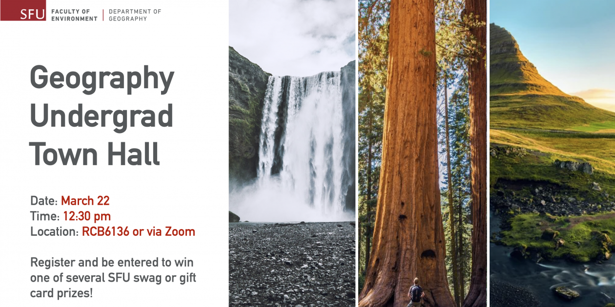 Geography Undergrad Town Hall / Events Simon Fraser University